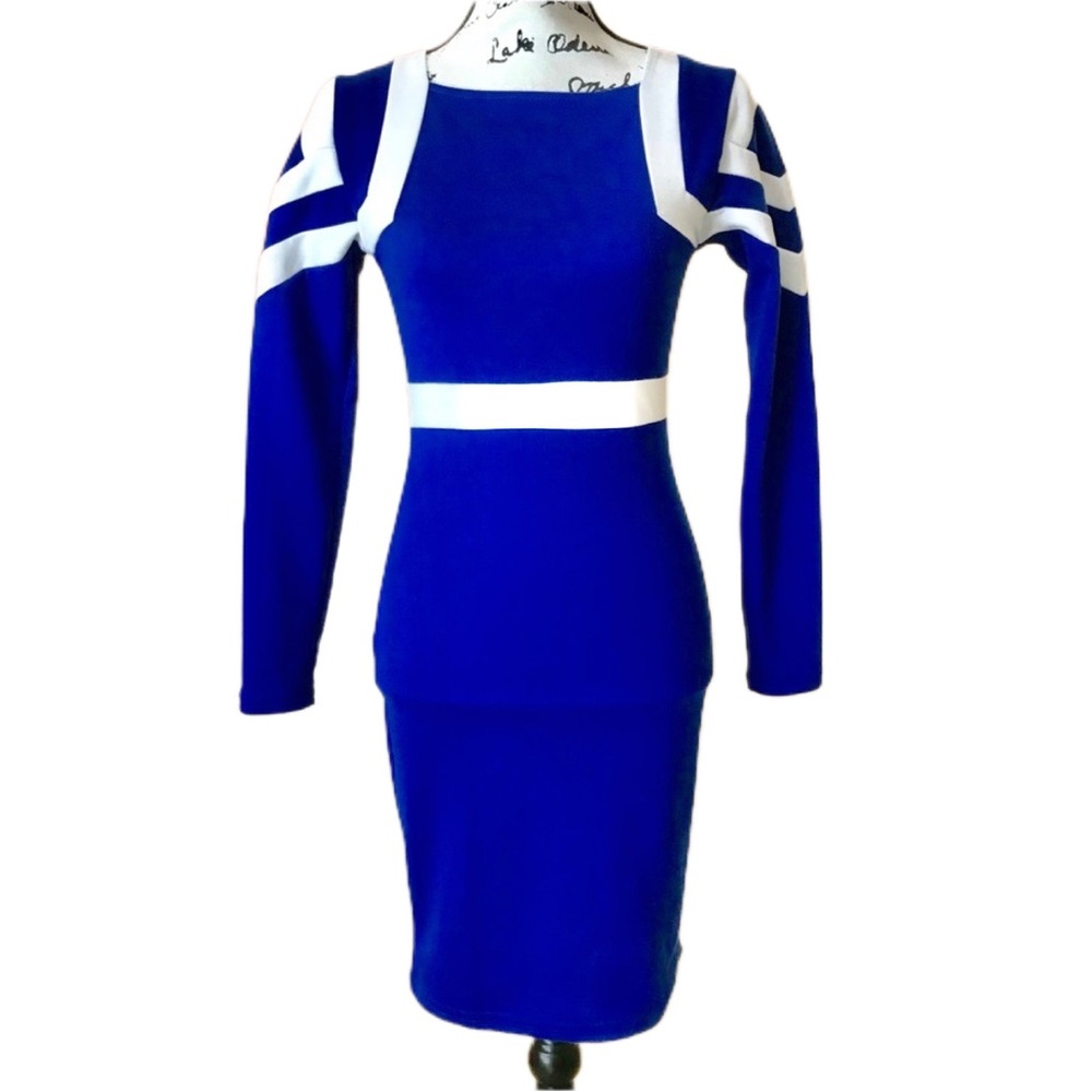 Square Neck Colorblock Dress - Picture 2 of 8